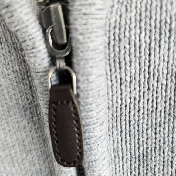 L.L. Bean Men's Zip-Up Sweater in Gray - Picture 3 of 12